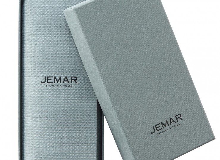 JEMAR シガーケース 2本入り クロコ型押し グレー | TSUBOTA PEARL